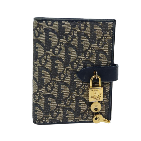 Christian Dior Trotter Canvas Day Planner Cover Navy Auth 69722 - Picture 1 of 16